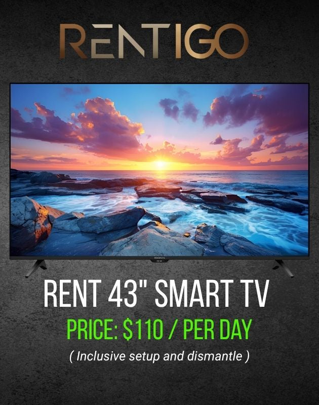 43" Smart TV Rental for Events & Offices Only