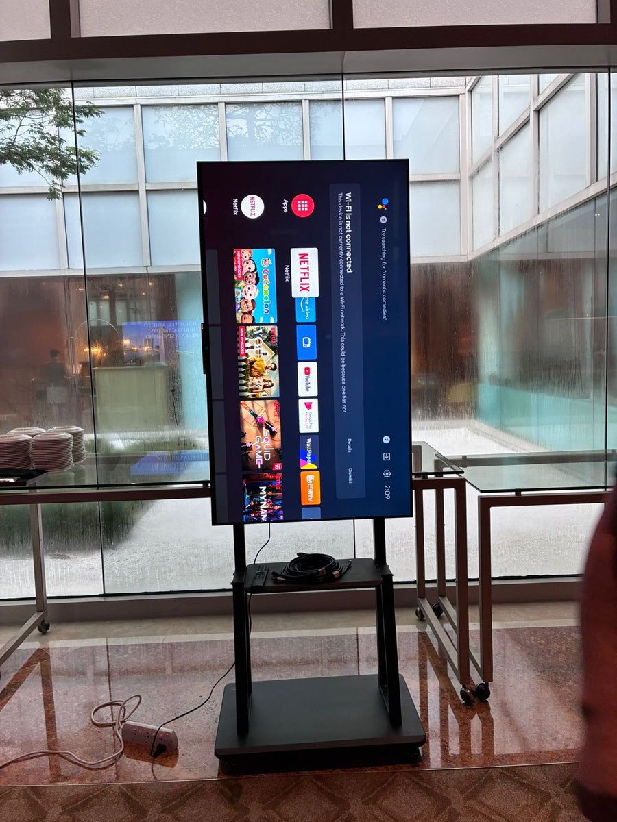 55-inch TV in Vertical Position with Mobile Stand