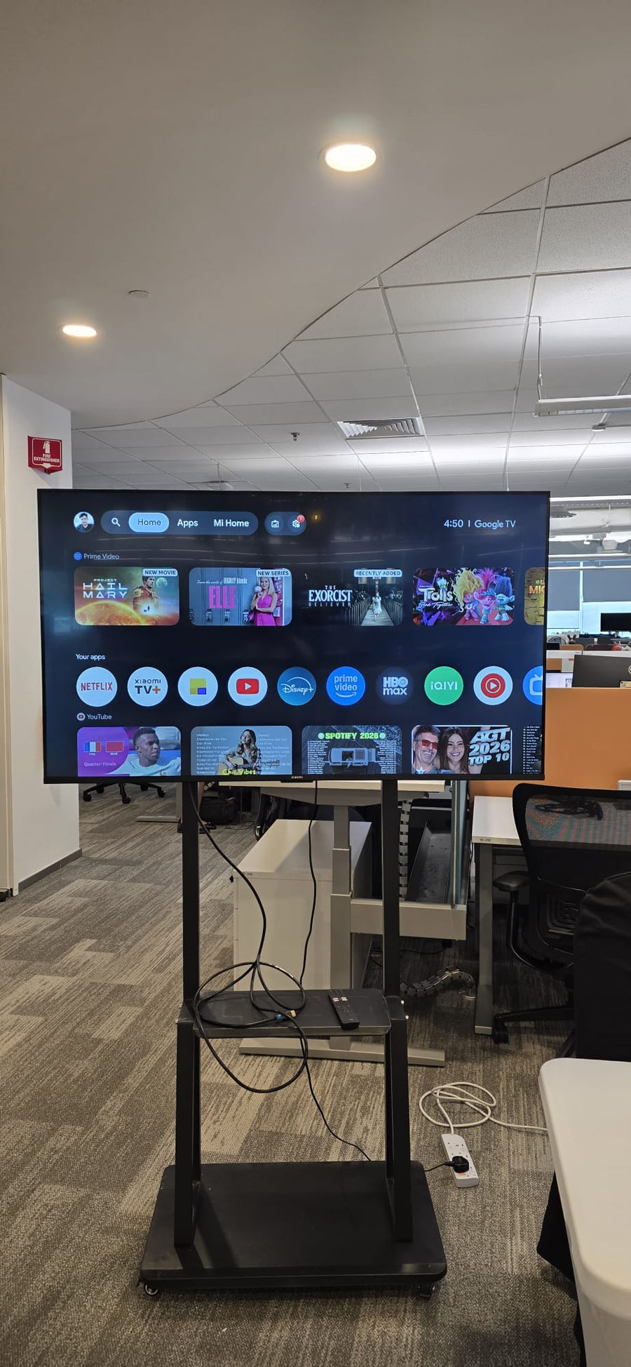 55' TV Rental with Mobile Stand