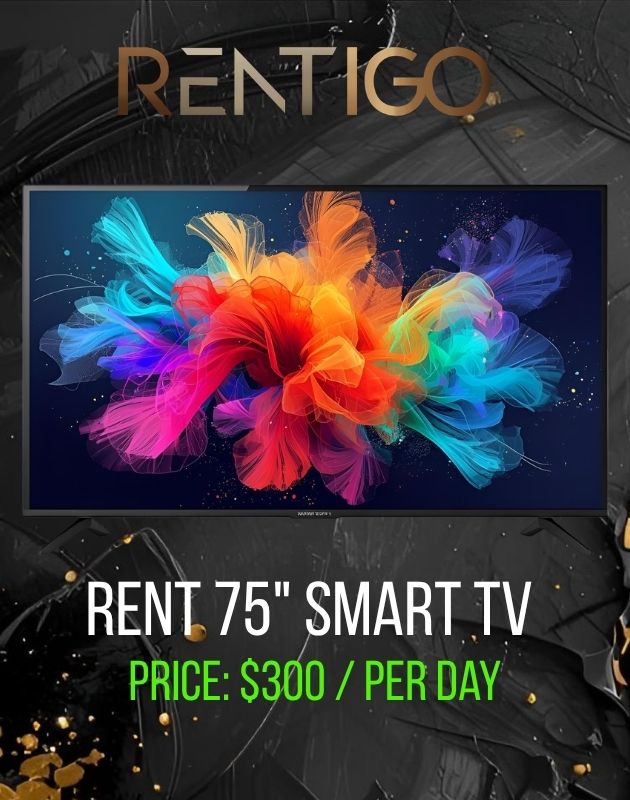 75" 4K Smart TV Rental Ideal for Events & Conferences
