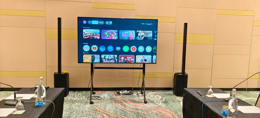 86-inch TV with Mobile Trolley Stand