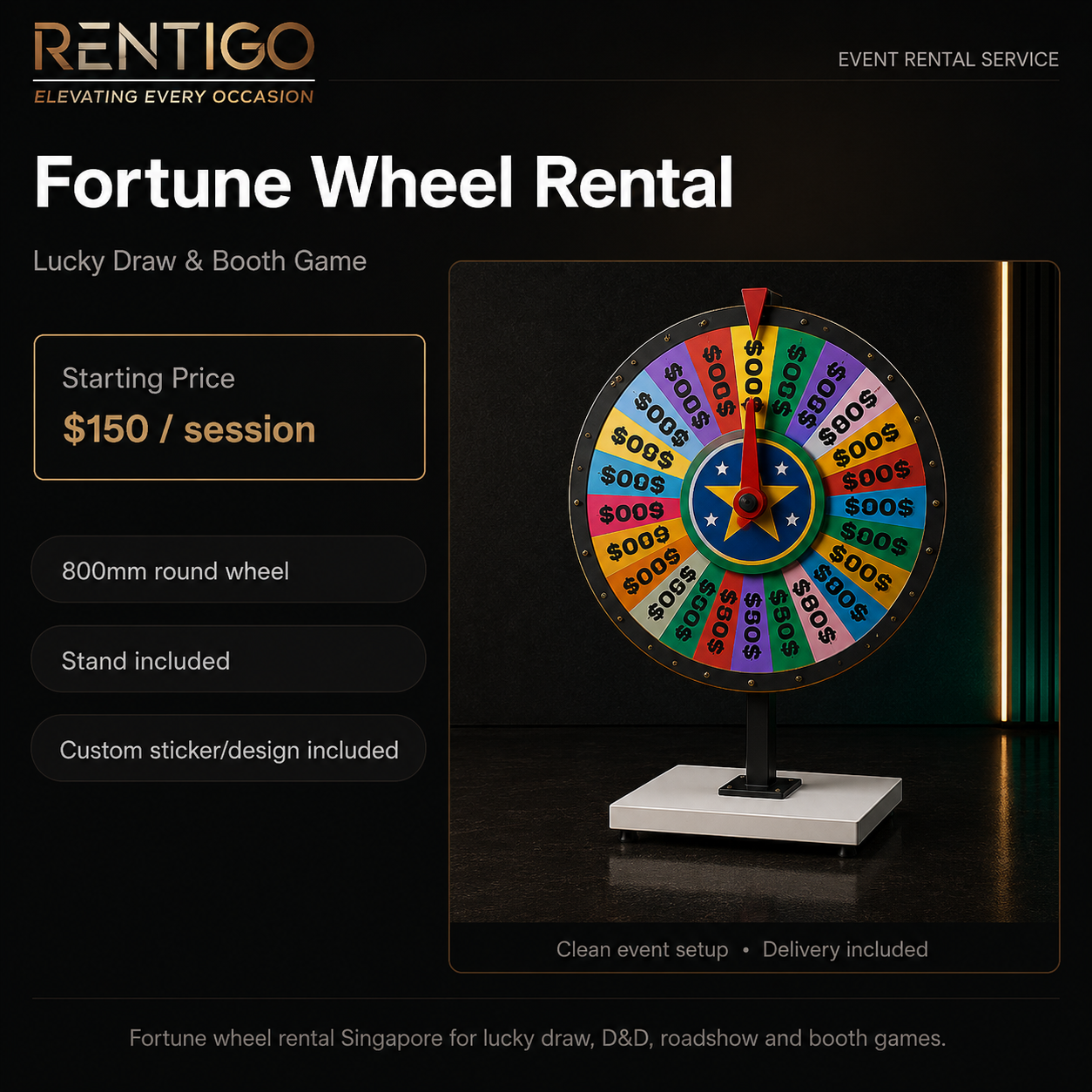 Fortune Wheel Rental Singapore