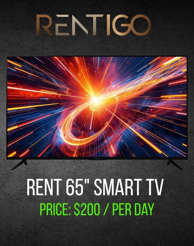 Large 65" 4K Smart TV Rental Singapore