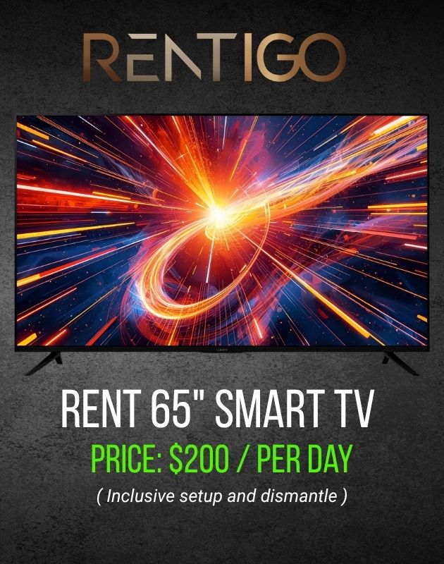 Large 65" 4K Smart TV Rental Singapore
