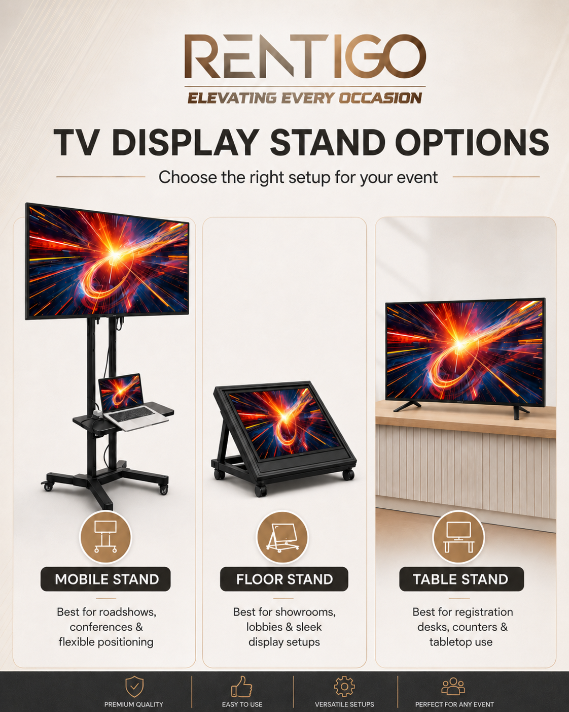 43" Smart TV Rental for Events & Offices Only
